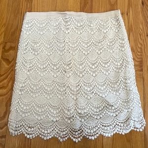 Club Monaco lace mini skirt